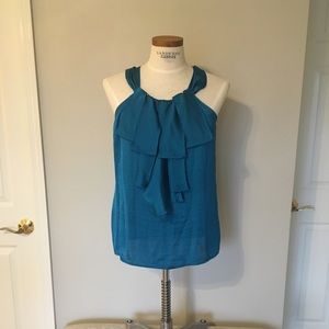 Beautiful turquoise poly sateen tank.